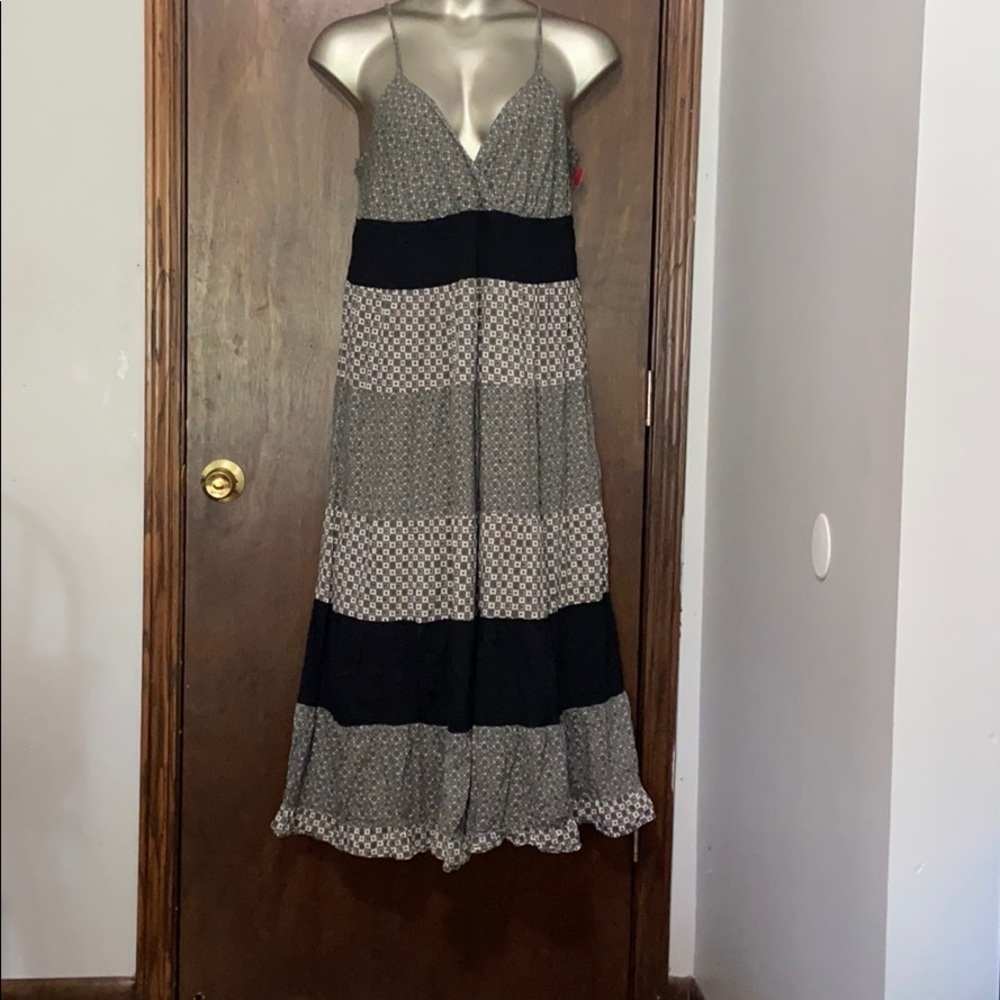 Ashley Stewart Black Gray White Designed Dress